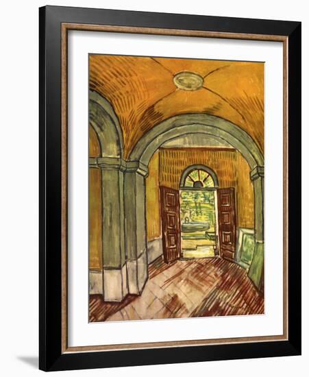 Lobby in the Asylum-Vincent van Gogh-Framed Giclee Print