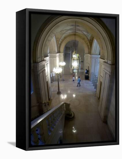 Lobby of the Cleveland Public Library's Main Branch-Jamie-andrea Yanak-Framed Premier Image Canvas