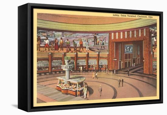 Lobby, Union Terminal Cincinnati, Ohio-null-Framed Stretched Canvas