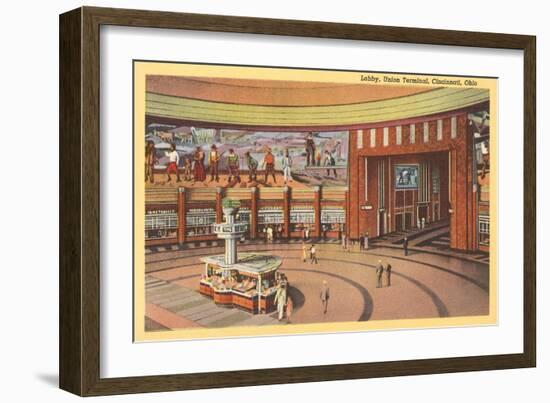 Lobby, Union Terminal Cincinnati, Ohio-null-Framed Premium Giclee Print