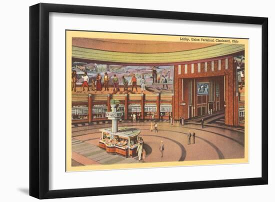 Lobby, Union Terminal Cincinnati, Ohio-null-Framed Premium Giclee Print