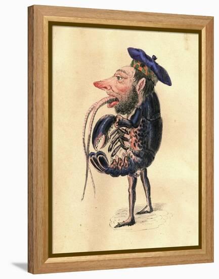 Lobster 1873 'Missing Links' Parade Costume Design-Charles Briton-Framed Premier Image Canvas