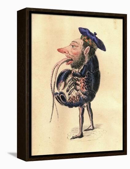 Lobster 1873 'Missing Links' Parade Costume Design-Charles Briton-Framed Premier Image Canvas