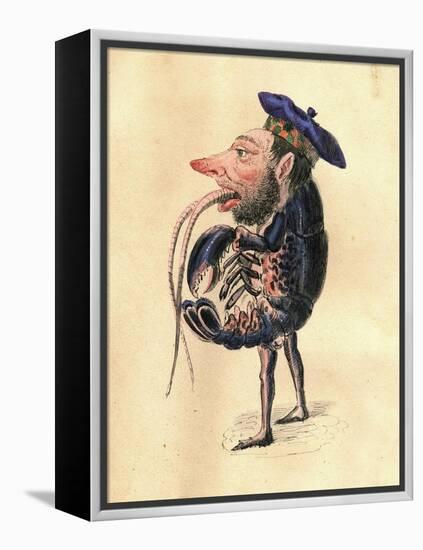 Lobster 1873 'Missing Links' Parade Costume Design-Charles Briton-Framed Premier Image Canvas