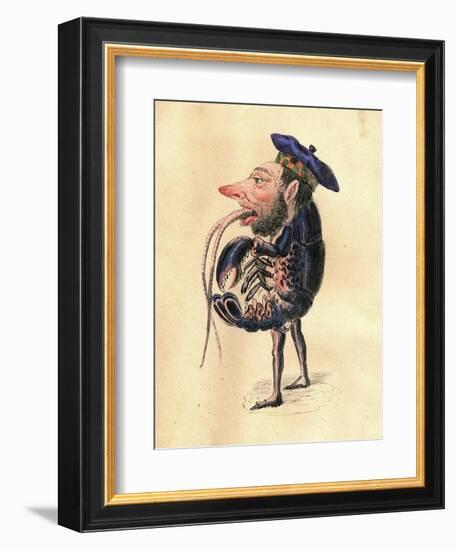 Lobster 1873 'Missing Links' Parade Costume Design-Charles Briton-Framed Giclee Print