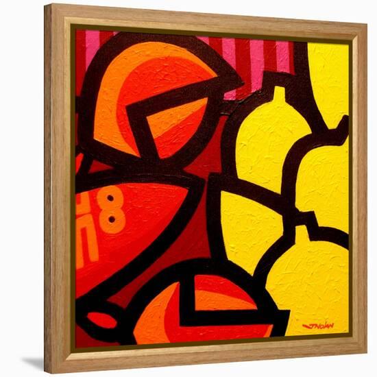 Lobster and 5 Lemons-John Nolan-Framed Premier Image Canvas