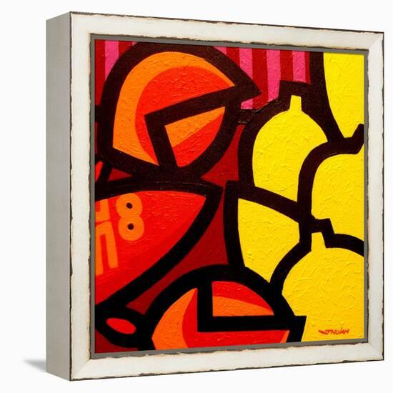 Lobster and 5 Lemons-John Nolan-Framed Premier Image Canvas