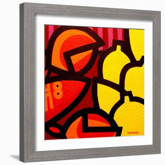 Lobster and 5 Lemons-John Nolan-Framed Giclee Print