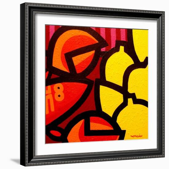 Lobster and 5 Lemons-John Nolan-Framed Giclee Print