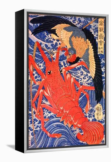 Lobster and Bird-Kuniyoshi Utagawa-Framed Premier Image Canvas