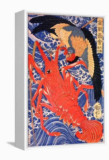 Lobster and Bird-Kuniyoshi Utagawa-Framed Premier Image Canvas