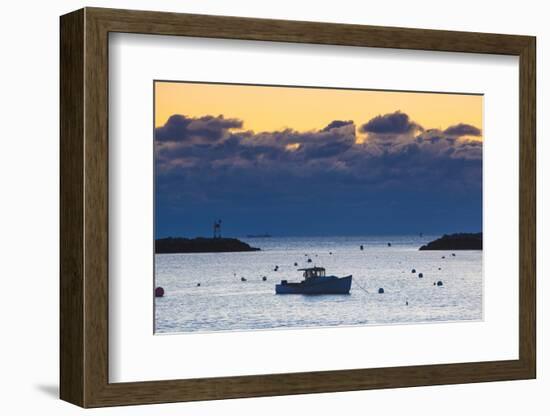 Lobster Boat at Dawn in Rye Harbor, New Hampshire-Jerry & Marcy Monkman-Framed Photographic Print