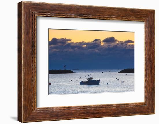 Lobster Boat at Dawn in Rye Harbor, New Hampshire-Jerry & Marcy Monkman-Framed Photographic Print