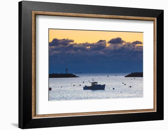 Lobster Boat at Dawn in Rye Harbor, New Hampshire-Jerry & Marcy Monkman-Framed Photographic Print