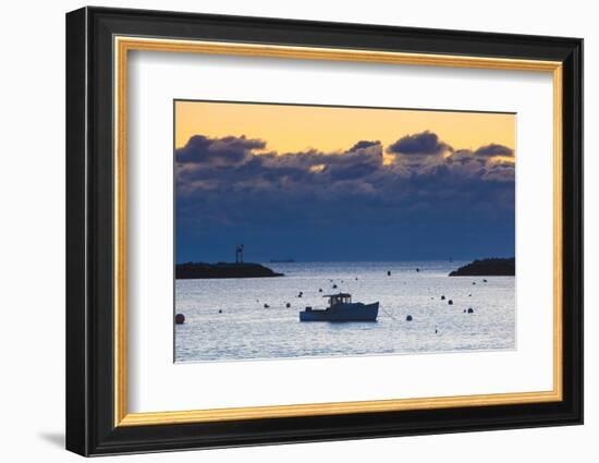 Lobster Boat at Dawn in Rye Harbor, New Hampshire-Jerry & Marcy Monkman-Framed Photographic Print