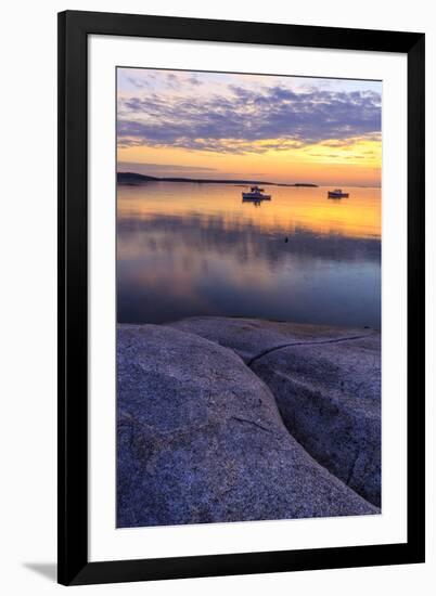 Lobster boats in a harbor in South Thomaston, Maine.-Jerry & Marcy Monkman-Framed Premium Photographic Print