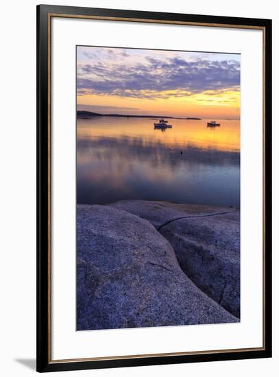 Lobster boats in a harbor in South Thomaston, Maine.-Jerry & Marcy Monkman-Framed Premium Photographic Print