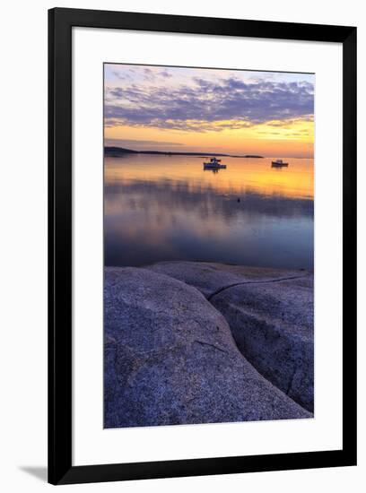 Lobster boats in a harbor in South Thomaston, Maine.-Jerry & Marcy Monkman-Framed Premium Photographic Print