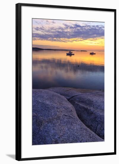 Lobster boats in a harbor in South Thomaston, Maine.-Jerry & Marcy Monkman-Framed Premium Photographic Print