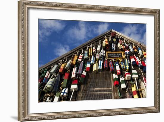 Lobster Buoys, Gloucester, Massachusetts, USA-Walter Bibikow-Framed Photographic Print