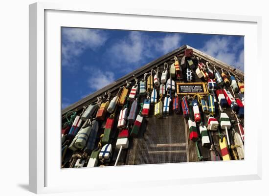 Lobster Buoys, Gloucester, Massachusetts, USA-Walter Bibikow-Framed Photographic Print