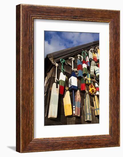 Lobster Buoys, Gloucester, Massachusetts, USA-Walter Bibikow-Framed Photographic Print