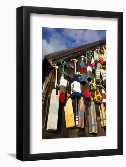 Lobster Buoys, Gloucester, Massachusetts, USA-Walter Bibikow-Framed Photographic Print