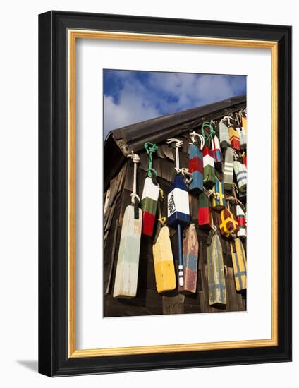 Lobster Buoys, Gloucester, Massachusetts, USA-Walter Bibikow-Framed Photographic Print