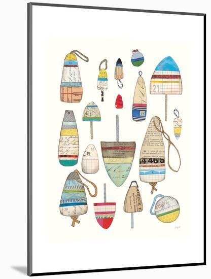 Lobster Buoys on White-Courtney Prahl-Mounted Art Print