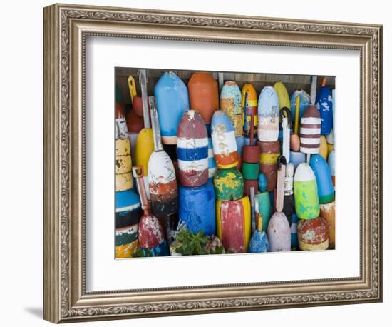 Lobster Buoys, Rockport Harbour, Rockport, Cape Ann, Massachusetts, USA-Walter Bibikow-Framed Photographic Print