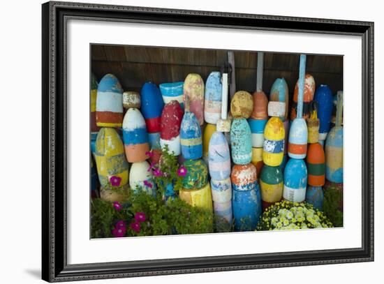 Lobster Buoys, Rockport, Massachusetts, USA-Walter Bibikow-Framed Photographic Print