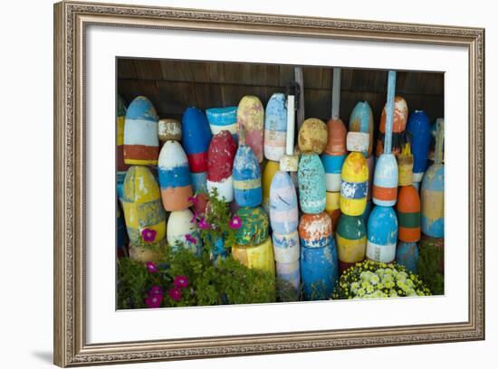 Lobster Buoys, Rockport, Massachusetts, USA-Walter Bibikow-Framed Photographic Print