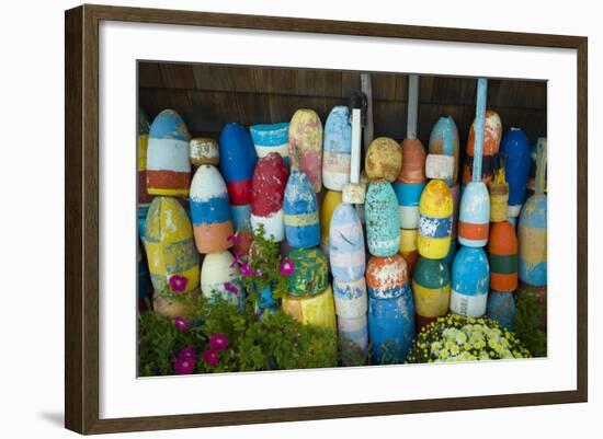 Lobster Buoys, Rockport, Massachusetts, USA-Walter Bibikow-Framed Photographic Print