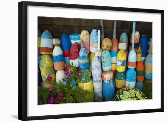 Lobster Buoys, Rockport, Massachusetts, USA-Walter Bibikow-Framed Photographic Print