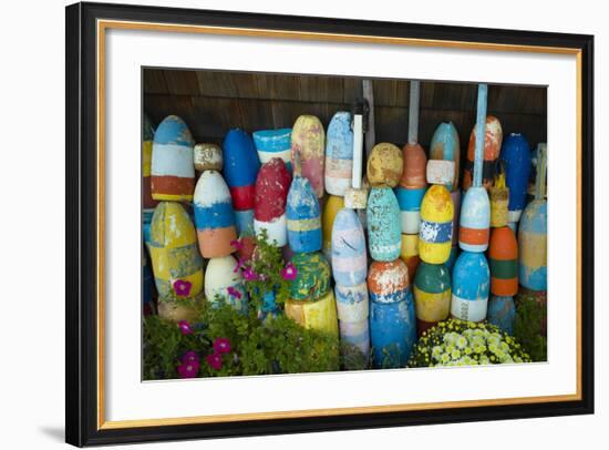 Lobster Buoys, Rockport, Massachusetts, USA-Walter Bibikow-Framed Photographic Print