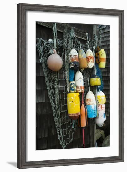 Lobster Buoys, Rockport, Massachusetts, USA-Walter Bibikow-Framed Photographic Print