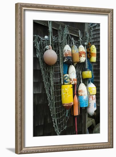 Lobster Buoys, Rockport, Massachusetts, USA-Walter Bibikow-Framed Photographic Print