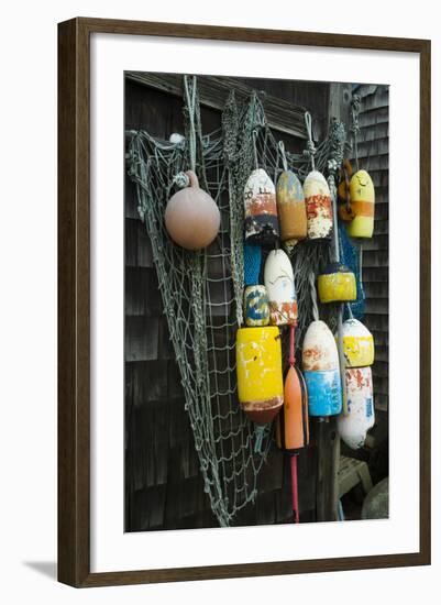 Lobster Buoys, Rockport, Massachusetts, USA-Walter Bibikow-Framed Photographic Print