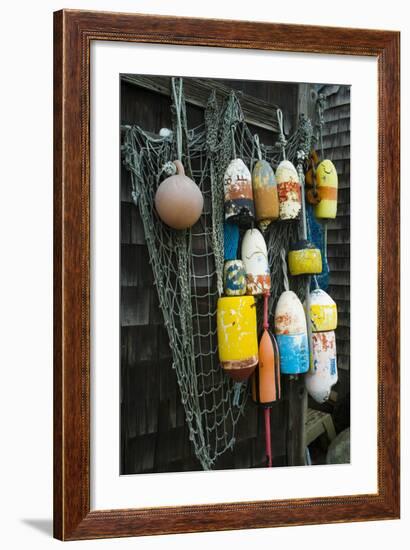 Lobster Buoys, Rockport, Massachusetts, USA-Walter Bibikow-Framed Photographic Print