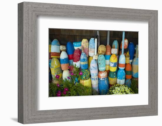 Lobster Buoys, Rockport, Massachusetts, USA-Walter Bibikow-Framed Photographic Print