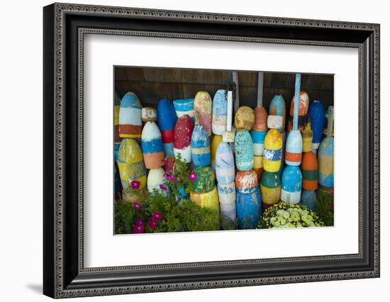 Lobster Buoys, Rockport, Massachusetts, USA-Walter Bibikow-Framed Photographic Print