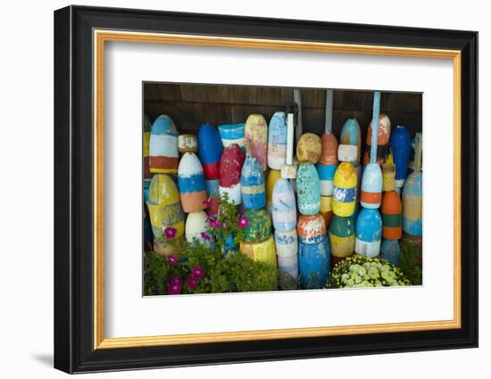 Lobster Buoys, Rockport, Massachusetts, USA-Walter Bibikow-Framed Photographic Print