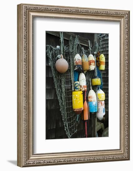 Lobster Buoys, Rockport, Massachusetts, USA-Walter Bibikow-Framed Photographic Print