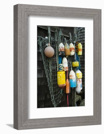 Lobster Buoys, Rockport, Massachusetts, USA-Walter Bibikow-Framed Photographic Print