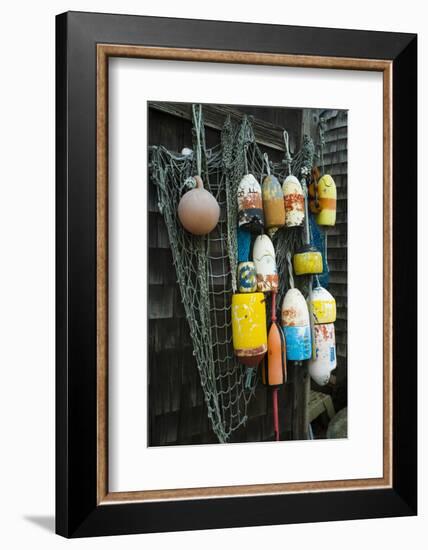 Lobster Buoys, Rockport, Massachusetts, USA-Walter Bibikow-Framed Photographic Print