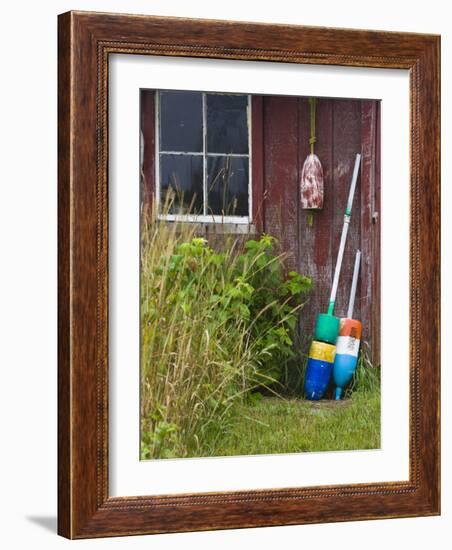 Lobster Buoys, Thatcher Island, Rockport, Cape Ann, Massachusetts, USA-Walter Bibikow-Framed Photographic Print