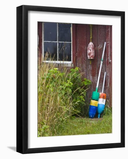 Lobster Buoys, Thatcher Island, Rockport, Cape Ann, Massachusetts, USA-Walter Bibikow-Framed Photographic Print