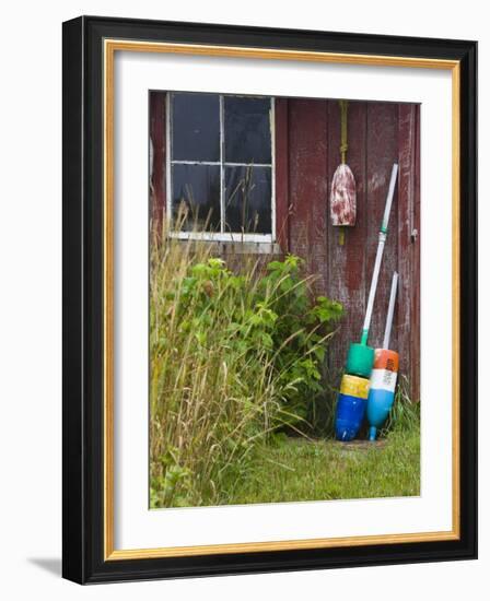 Lobster Buoys, Thatcher Island, Rockport, Cape Ann, Massachusetts, USA-Walter Bibikow-Framed Photographic Print