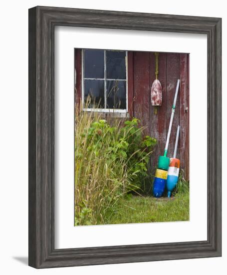 Lobster Buoys, Thatcher Island, Rockport, Cape Ann, Massachusetts, USA-Walter Bibikow-Framed Photographic Print