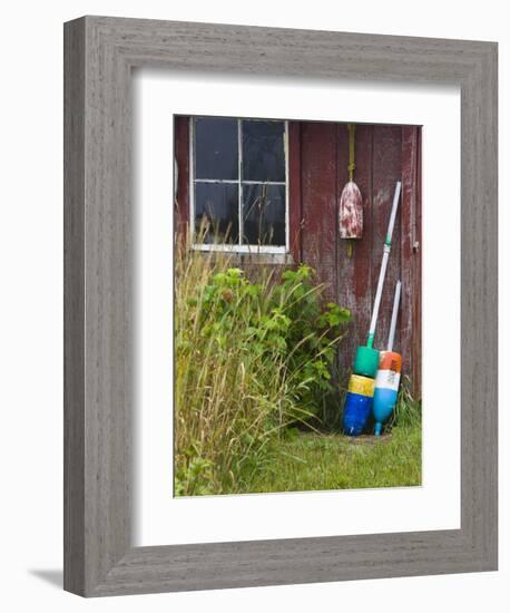 Lobster Buoys, Thatcher Island, Rockport, Cape Ann, Massachusetts, USA-Walter Bibikow-Framed Photographic Print